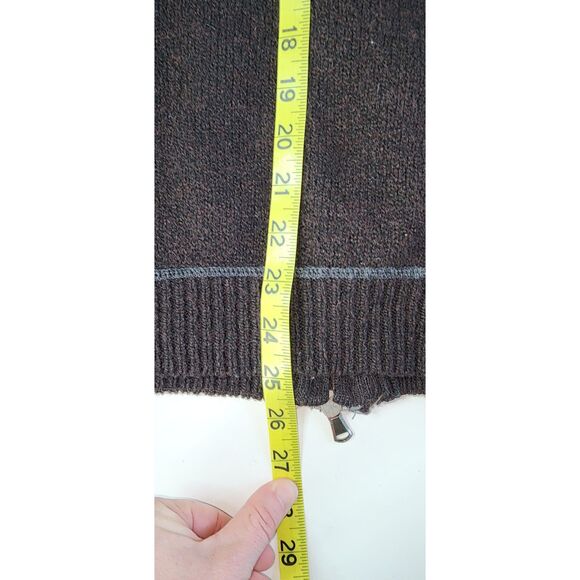 Belmondi Made in Italy Brown Wool Blend Full Zip Cardigan Sweater - Picture 6 of 8